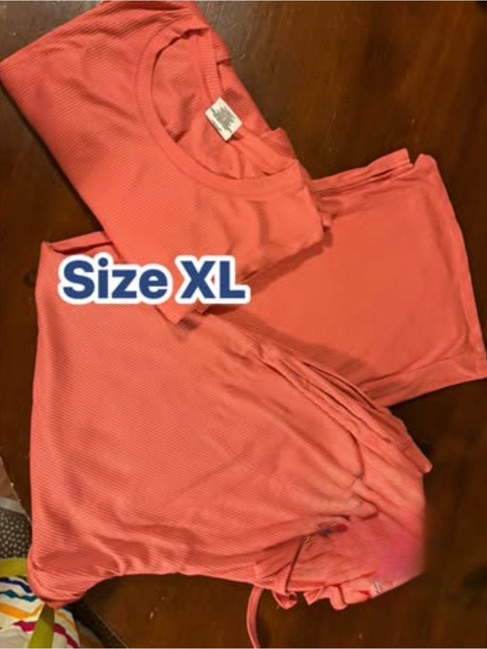 Coral Pink Lightweight Loungewear Set - Size XL